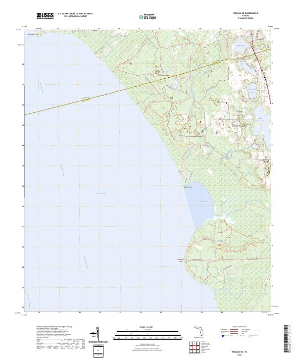 Welaka SE, FL — USGS 7.5-minute topo (2024)