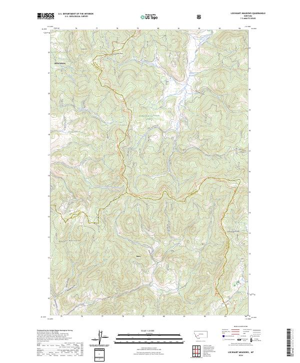 Lockhart Meadows, MT — USGS 7.5-minute topo (2024)