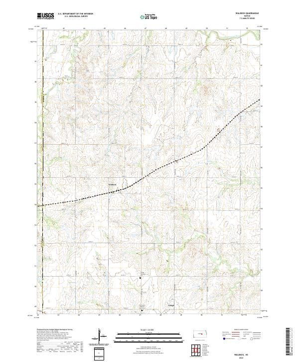 Waldeck, KS — USGS 7.5-minute topo (2022)