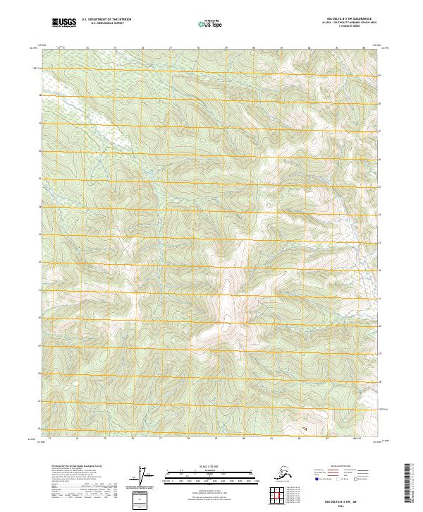 Big Delta B-3 SW, AK — USGS 7.5-minute topo (2024)