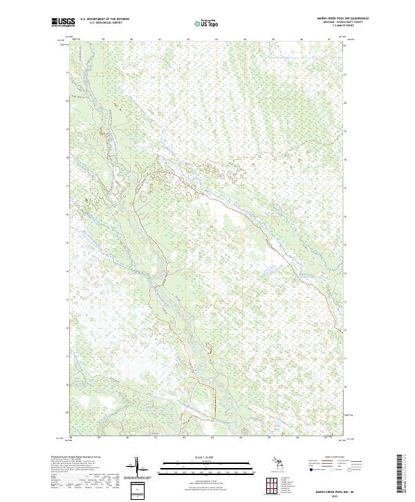 Marsh Creek Pool NW, MI — USGS 7.5-minute topo (2023)