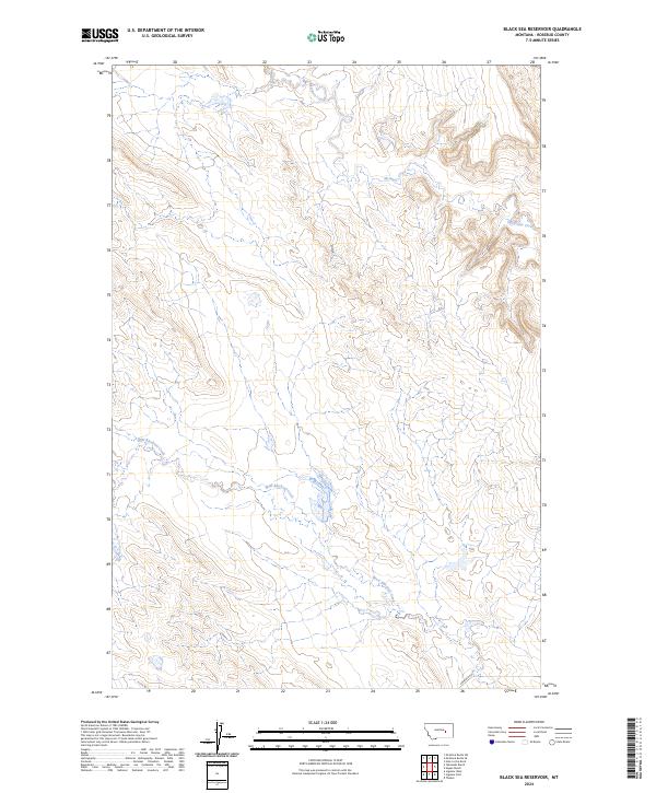 Black Sea Reservoir, MT — USGS 7.5-minute topo (2024)