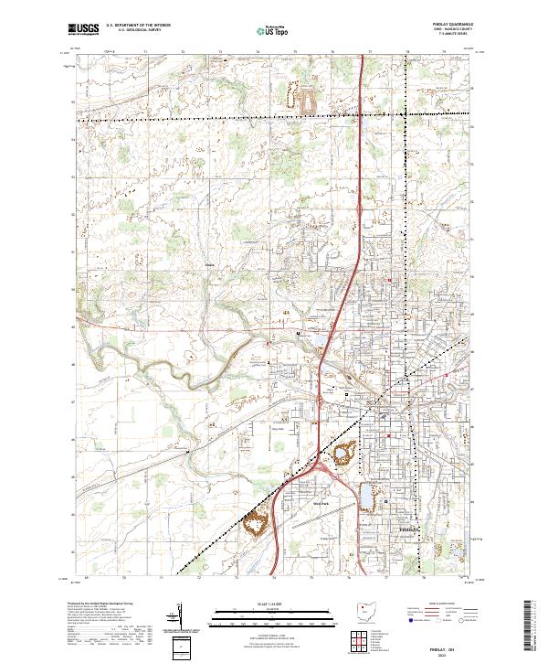 Findlay, OH — USGS 7.5-minute topo (2023)