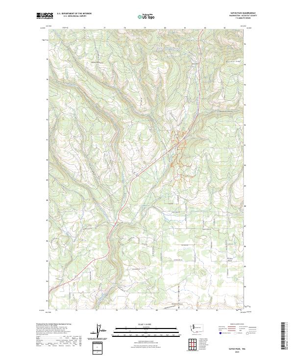 Satus Pass, WA — USGS 7.5-minute topo (2023)