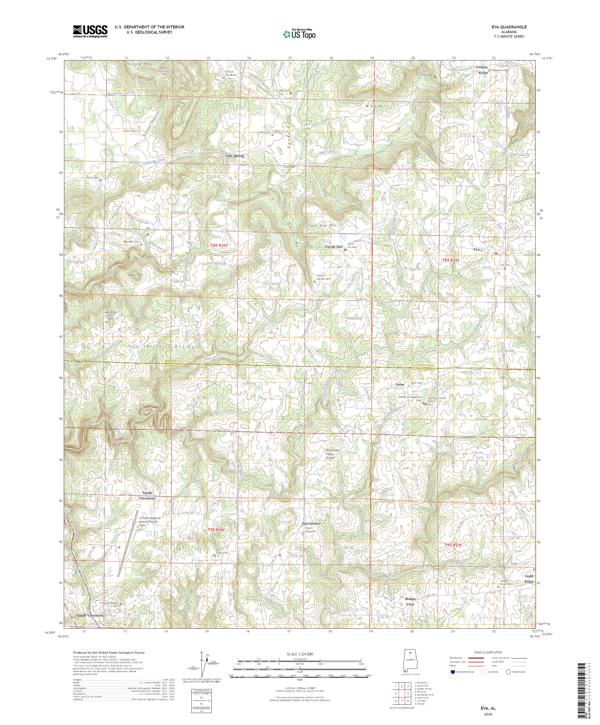 Eva, AL — USGS 7.5-minute topo (2026)