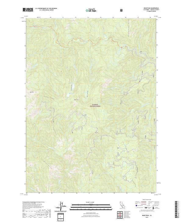 Bear Peak, CA — USGS 7.5-minute topo (2021)