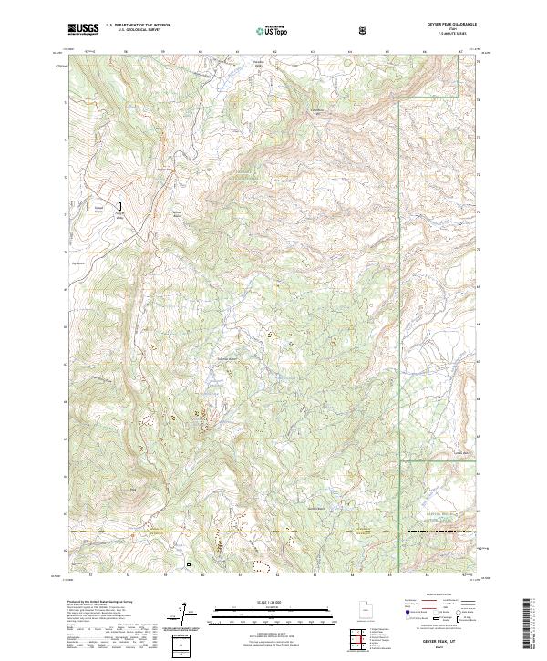 Geyser Peak, UT — USGS 7.5-minute topo (2023)
