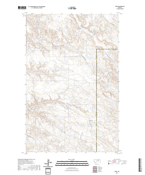 Harb, MT — USGS 7.5-minute topo (2024)