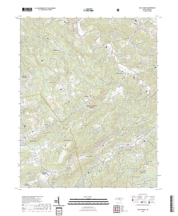 Valle Crucis, NC — USGS 7.5-minute topo (2022)