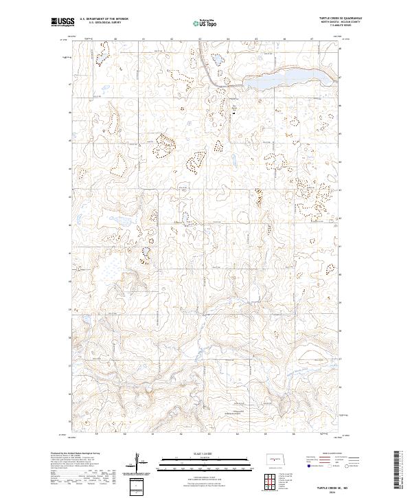 Turtle Creek SE, ND — USGS 7.5-minute topo (2024)