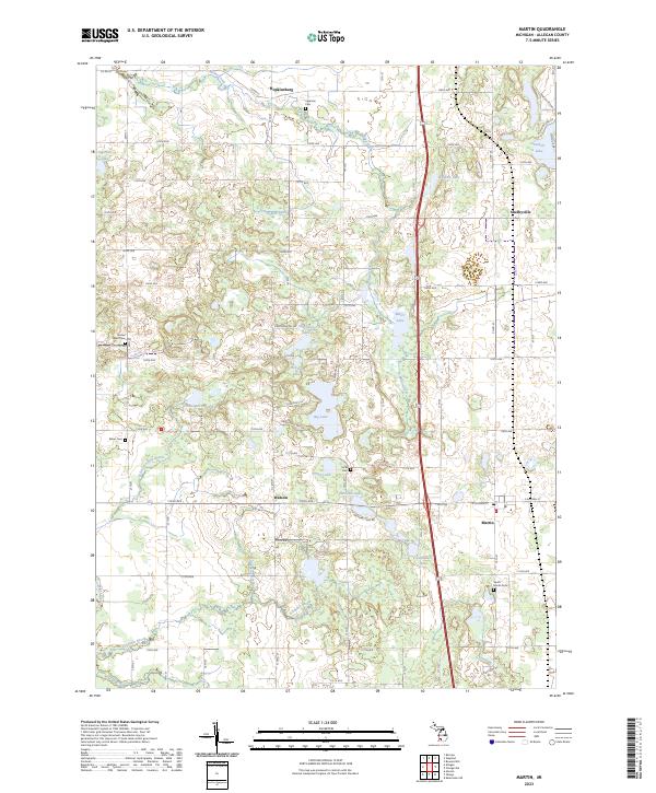 Martin, MI — USGS 7.5-minute topo (2023)