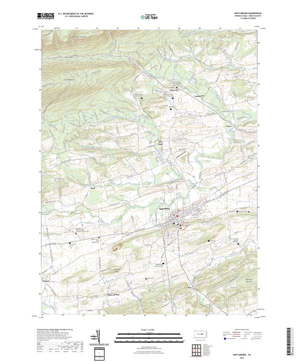 Mifflinburg, PA — USGS 7.5-minute topo (2023)