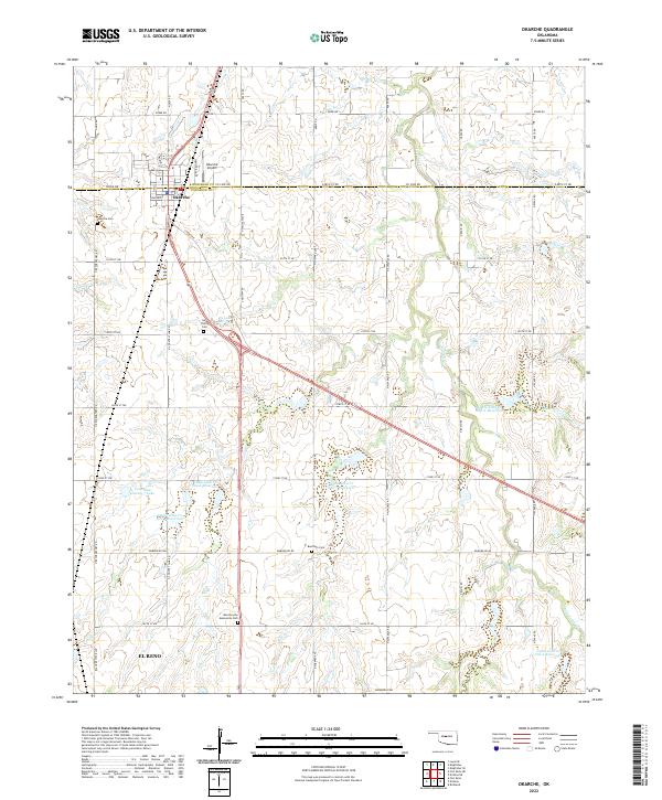 Okarche, OK — USGS 7.5-minute topo (2022)