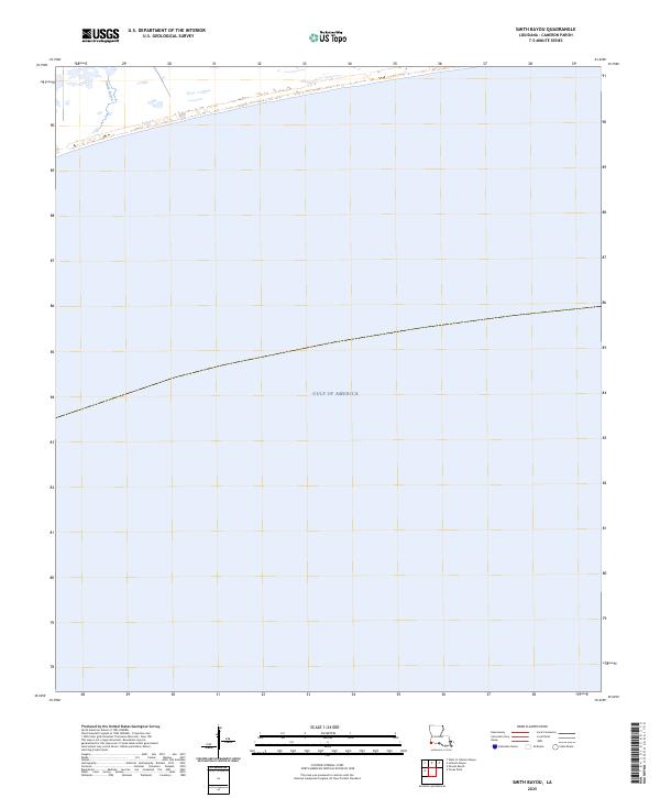 Smith Bayou, LA — USGS 7.5-minute topo (2025)
