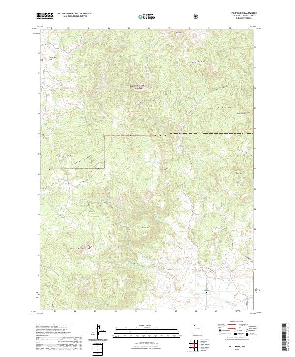 Pilot Knob, CO — USGS 7.5-minute topo (2022)