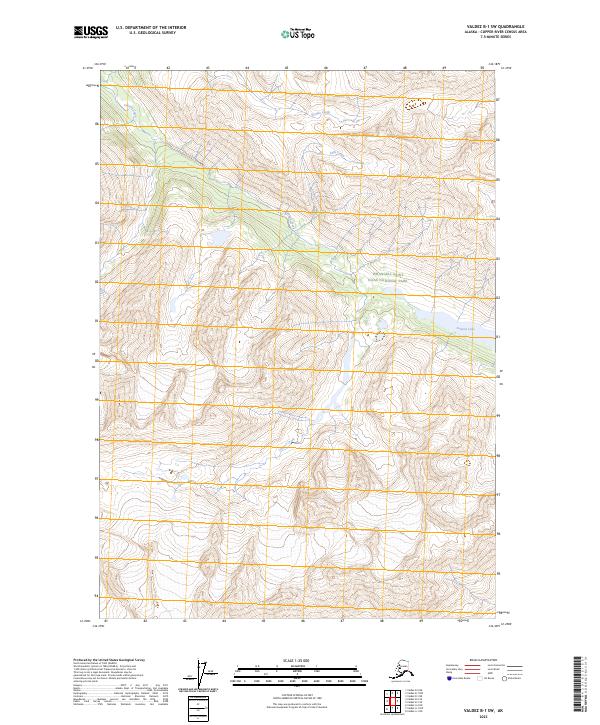 Valdez B-1 SW, AK — USGS 7.5-minute topo (2023)