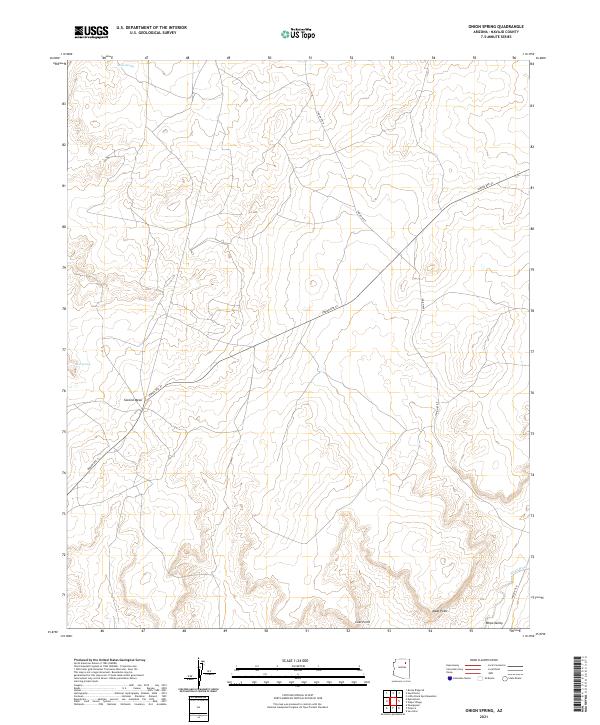 Onion Spring, AZ — USGS 7.5-minute topo (2021)
