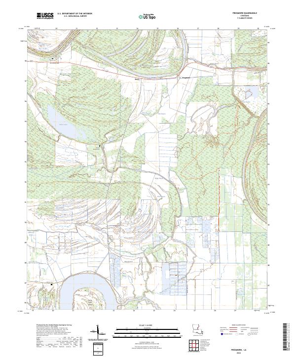 Frogmore, LA — USGS 7.5-minute topo (2024)