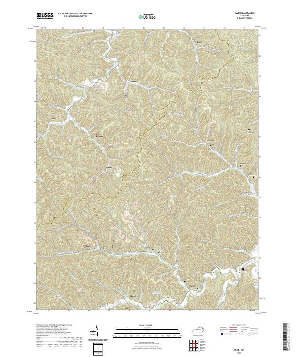 Mazie, KY — USGS 7.5-minute topo (2022)
