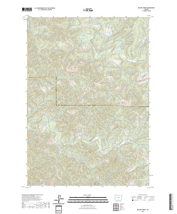 Beaver Creek, OR — USGS 7.5-minute topo (2023)