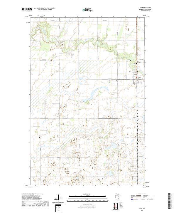 Ulen, MN — USGS 7.5-minute topo (2022)