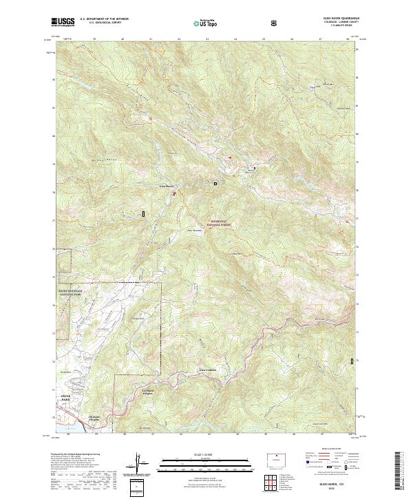 Glen Haven, CO — USGS 7.5-minute topo (2022)