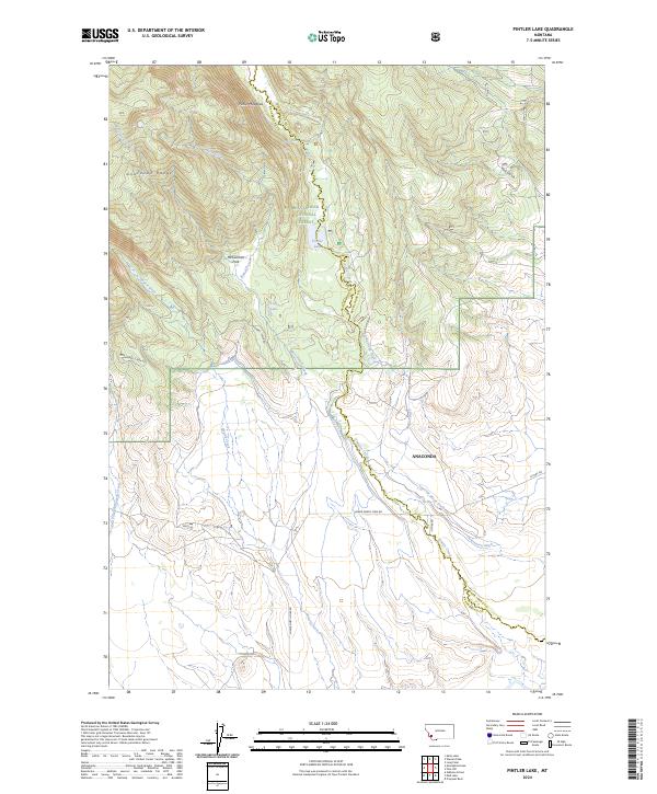 Pintler Lake, MT — USGS 7.5-minute topo (2024)