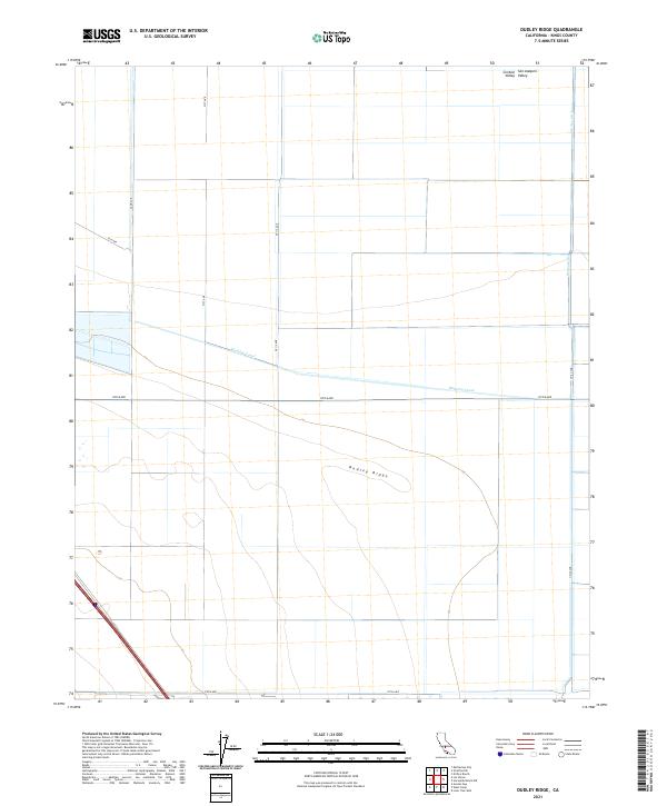 Dudley Ridge, CA — USGS 7.5-minute topo (2021)