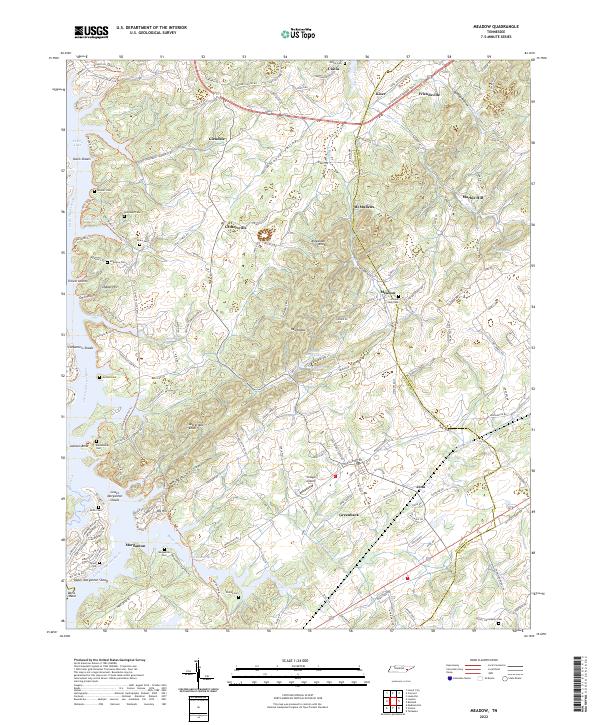 Meadow, TN — USGS 7.5-minute topo (2022)