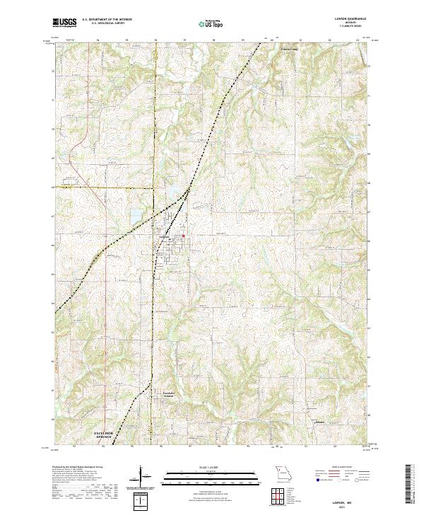 Lawson, MO — USGS 7.5-minute topo (2021)