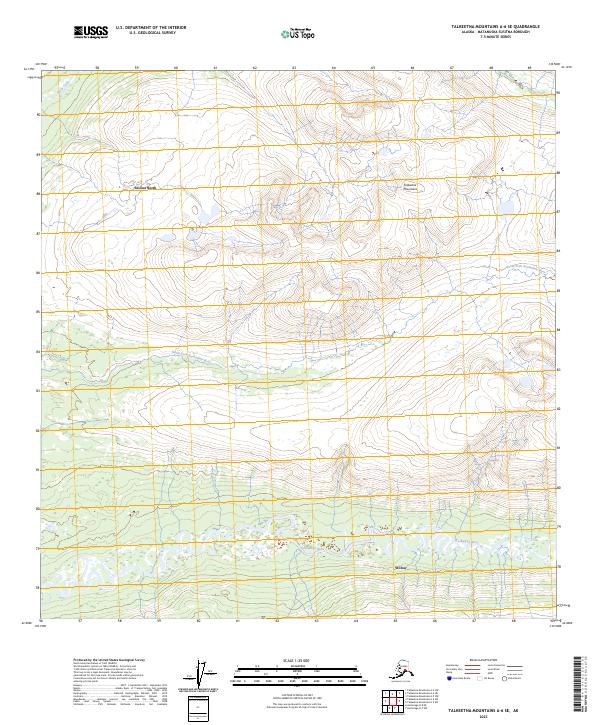 Talkeetna Mountains A-6 SE, AK — USGS 7.5-minute topo (2023)