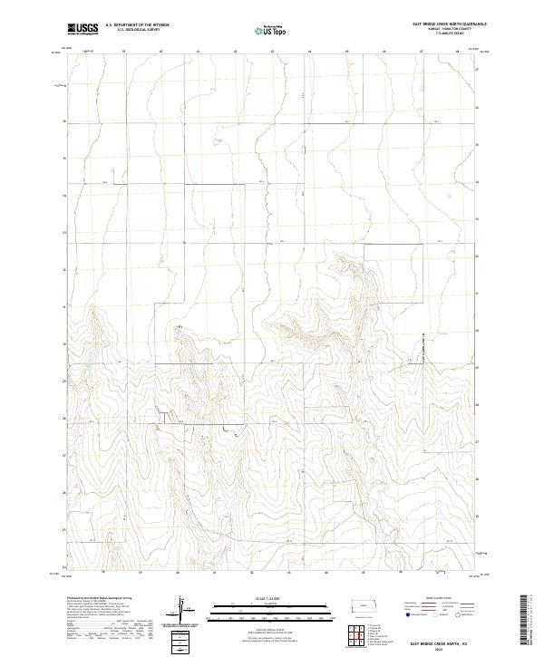 East Bridge Creek North, KS — USGS 7.5-minute topo (2022)