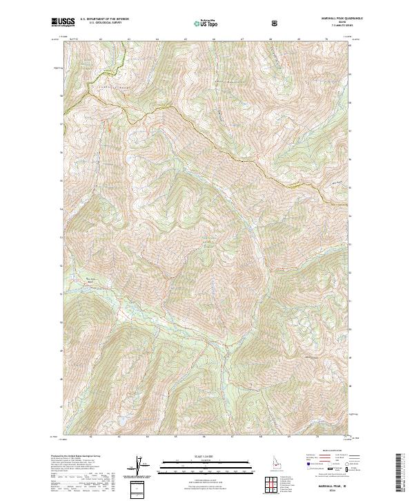 Marshall Peak, ID — USGS 7.5-minute topo (2024)
