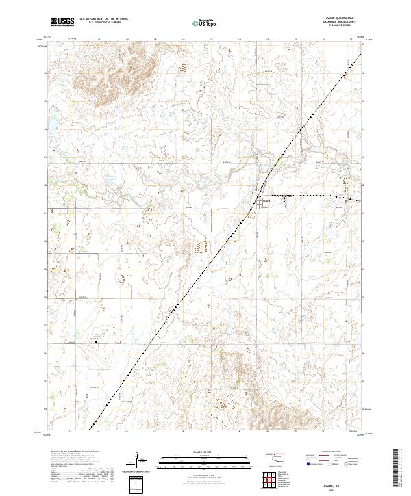 Avard, OK — USGS 7.5-minute topo (2022)