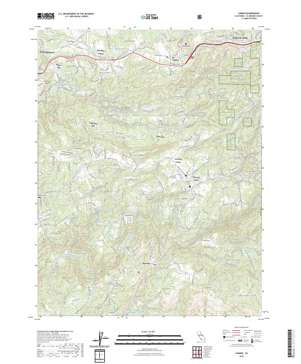 Camino, CA — USGS 7.5-minute topo (2023)