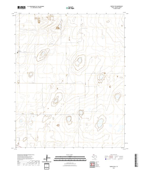 Hartley NE, TX — USGS 7.5-minute topo (2022)