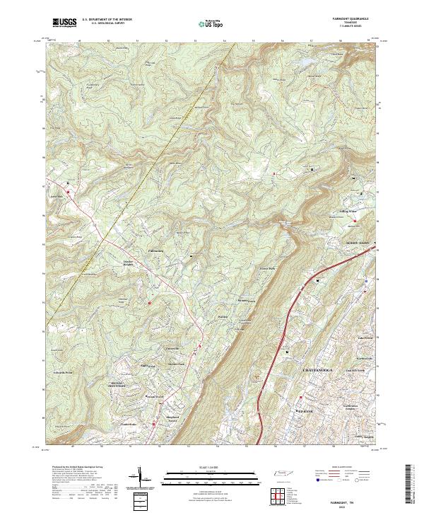 Fairmount, TN — USGS 7.5-minute topo (2022)