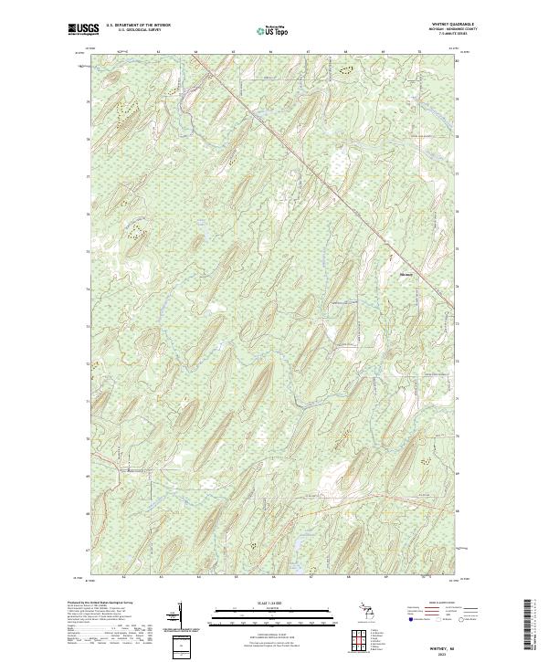 Whitney, MI — USGS 7.5-minute topo (2023)