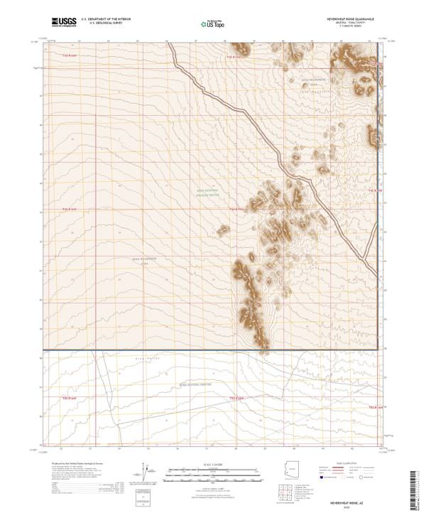 Neversweat Ridge, AZ — USGS 7.5-minute topo (2026)