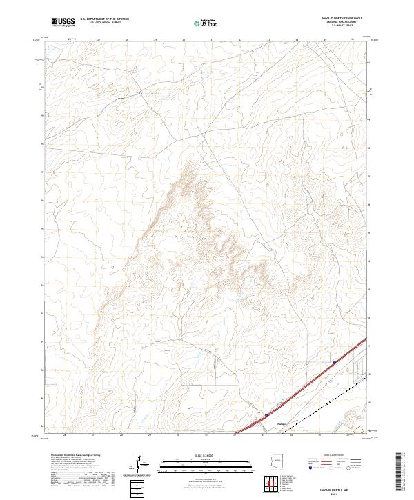 Navajo North, AZ — USGS 7.5-minute topo (2021)