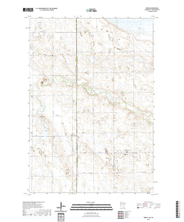 Rosen, MN-SD — USGS 7.5-minute topo (2022)