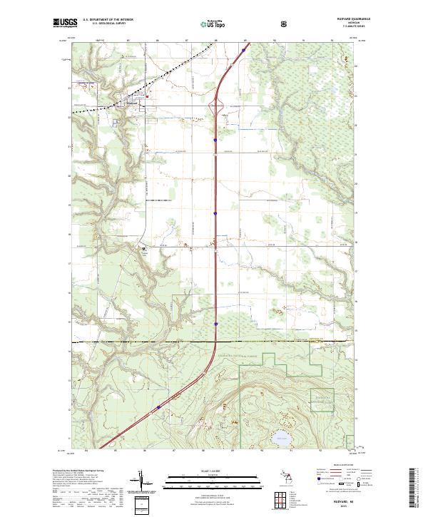 Rudyard, MI — USGS 7.5-minute topo (2023)