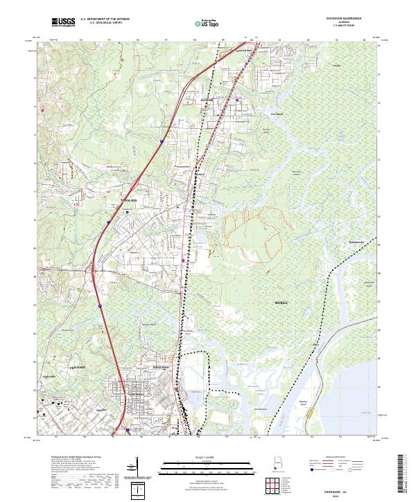 Chickasaw, AL — USGS 7.5-minute topo (2024)