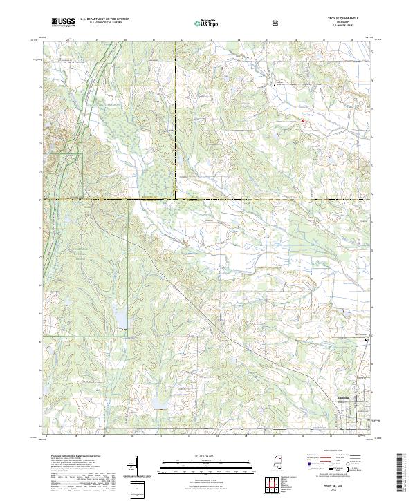 Troy SE, MS — USGS 7.5-minute topo (2024)