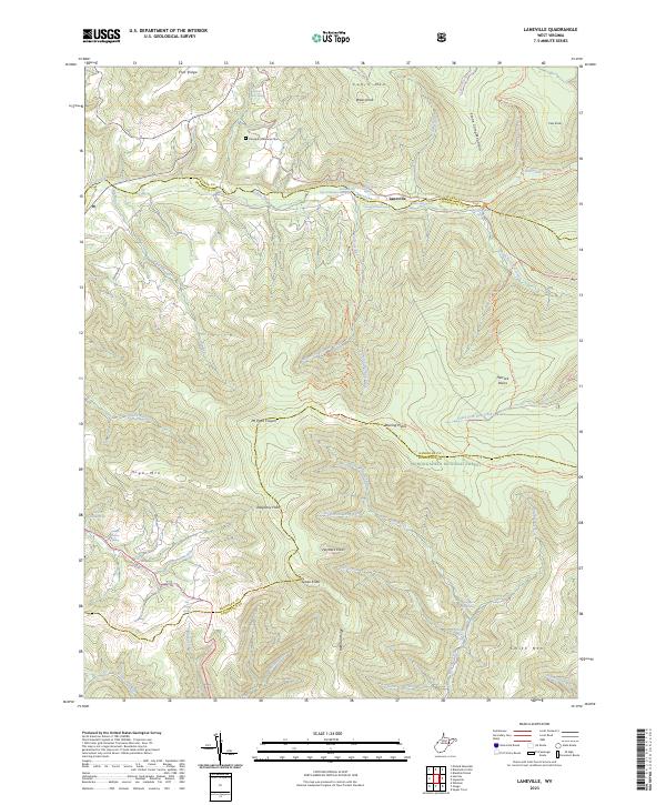 Laneville, WV — USGS 7.5-minute topo (2023)