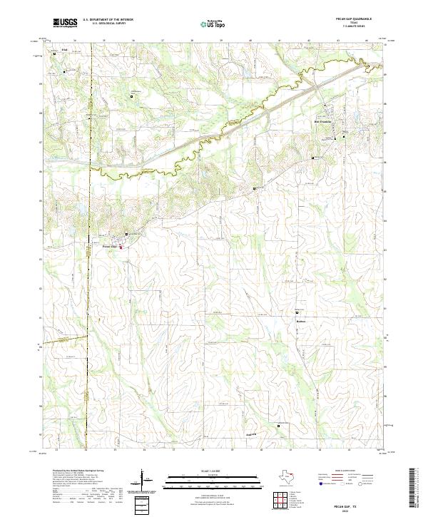 Pecan Gap, TX — USGS 7.5-minute topo (2022)