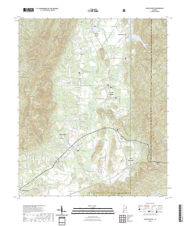 Choccolocco, AL — USGS 7.5-minute topo (2024)