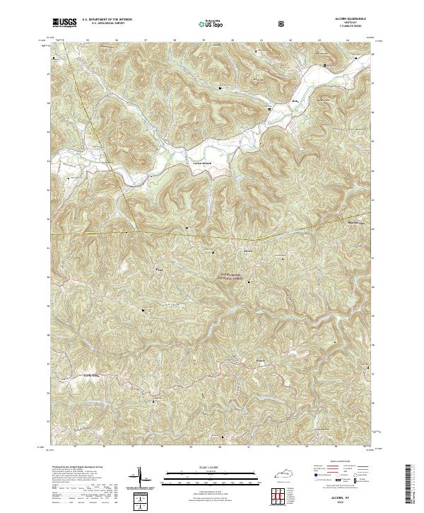 Alcorn, KY — USGS 7.5-minute topo (2022)