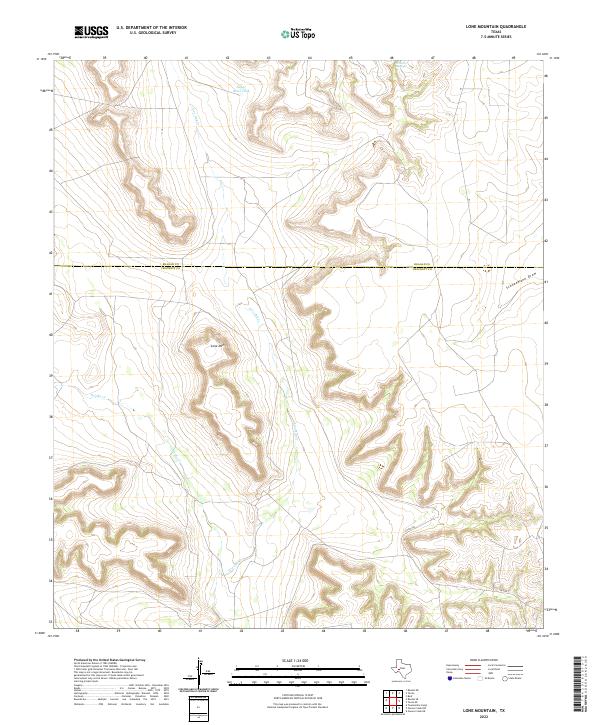 Lone Mountain, TX — USGS 7.5-minute topo (2022)