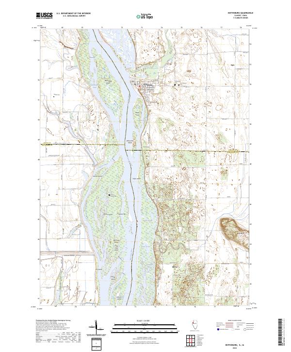 Keithsburg, IL-IA — USGS 7.5-minute topo (2024)